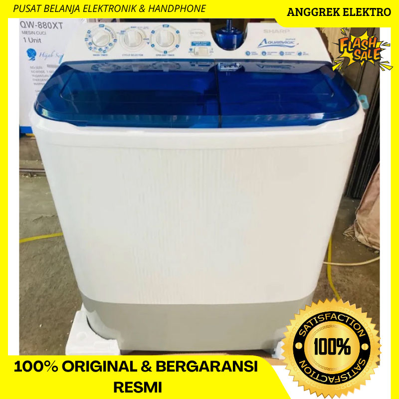 Sharp mesin cuci Sharp super aqua magic 97CM ( 9,7kg ) seri terbaru garansi resmi