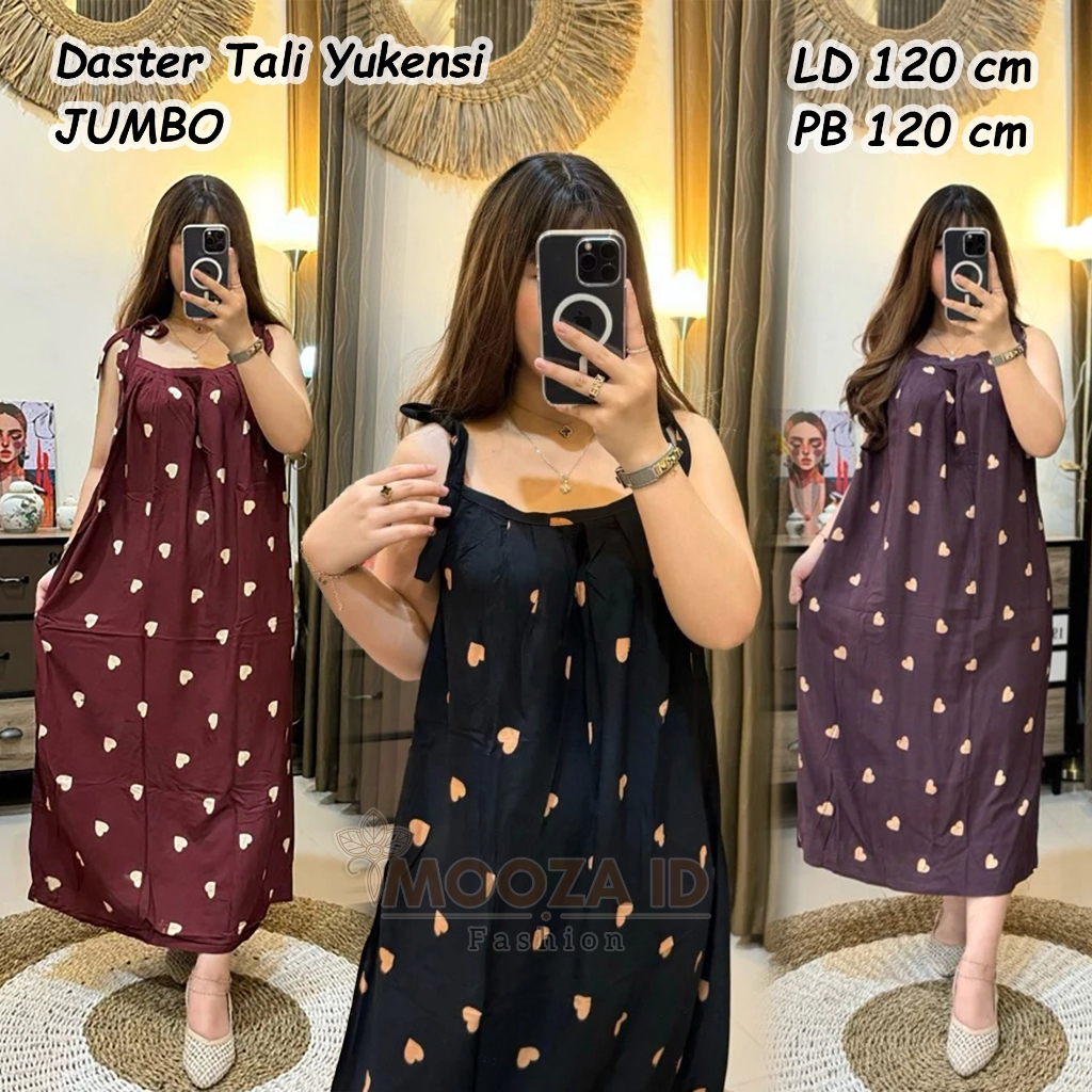 Daster Dress Tali Yukensi Lovina Manda Daster Love Tali Satu Bahan Rayon Premium Adem Tebal Busui Fr