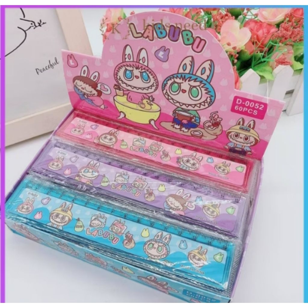 

penggaris karakter labubu 20cm/alat perlengkapan sekolah anak