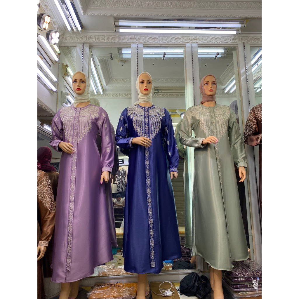 Gamis Nayara mewah / gamis satin kristal premium 04