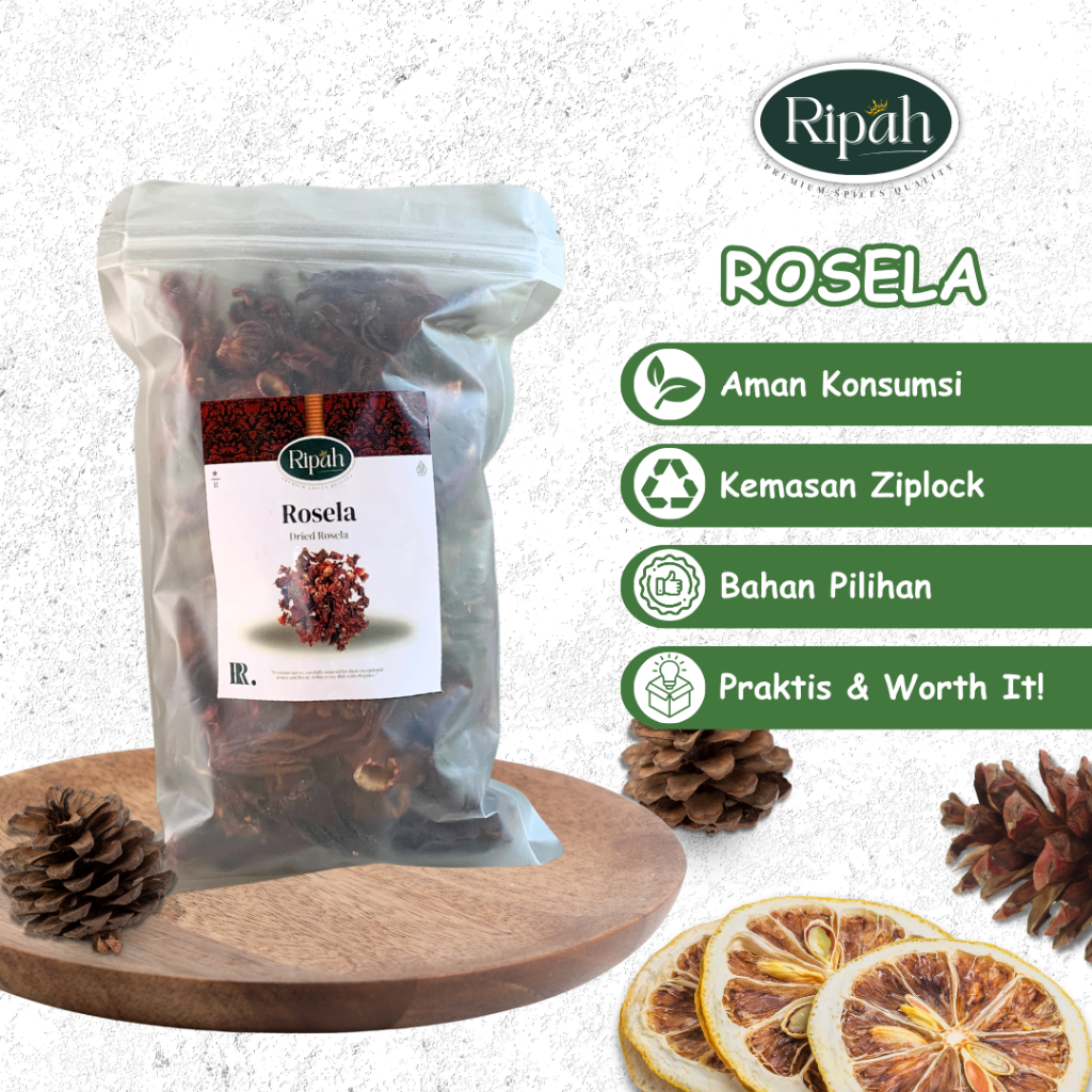 

80gr Bunga Rosella Merah / Teh Rosella Merah Kering Rempah / Ripah Rempah Premium