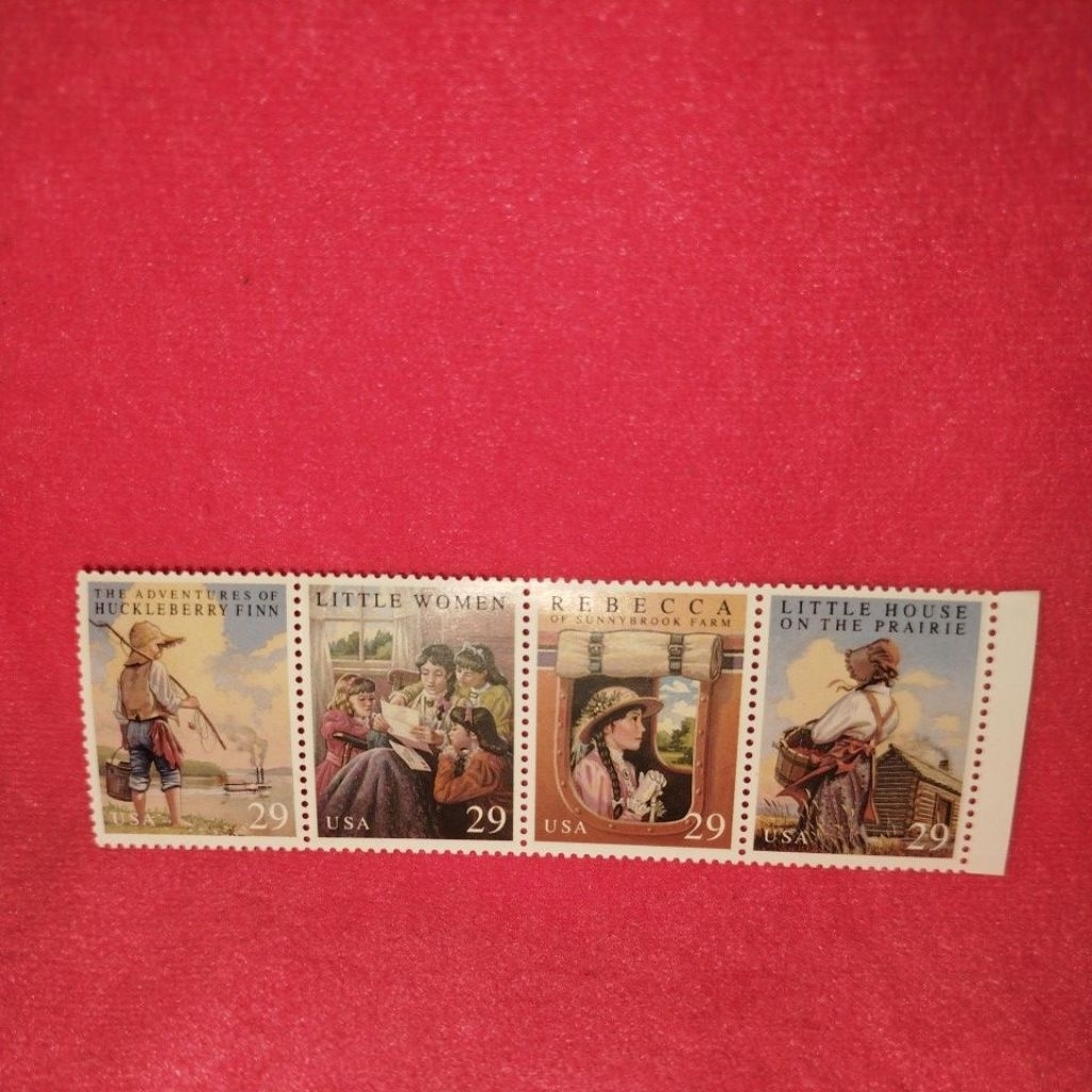 

perangko the adventures of Huckleberry Finn 29USA little women 29USA Rebecca of Sunnybrook farm 29USA little house on the prairie 29USA