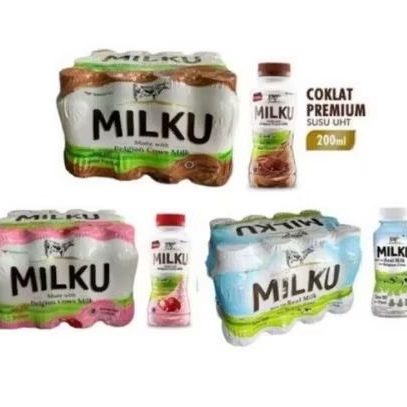 

MILKU SUSU BOTOL UHT 200ML isi 12 pcs