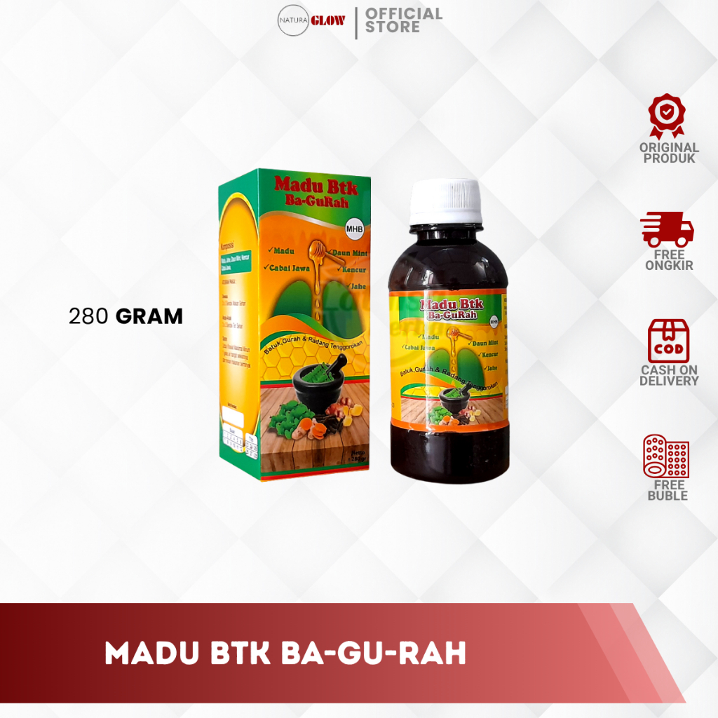 

MADU BATUK BAGURA - madu herbal mujarob @280gr | meredakan batuk & melegakan tenggorokan | aman untuk anak & dewasa original 100%