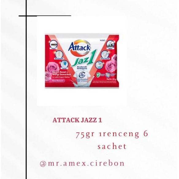 DETERJEN/DETERGENT/ATTACK JAZZ 1 SACHET/JAZZ ONE DETERGENT/JAZZ 1 DETERJEN