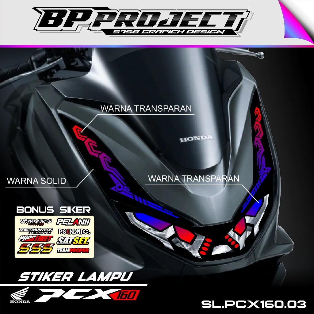 Stiker Lampu PCX 160 / Variasi Lampu Alis Motor Honda PCX 160