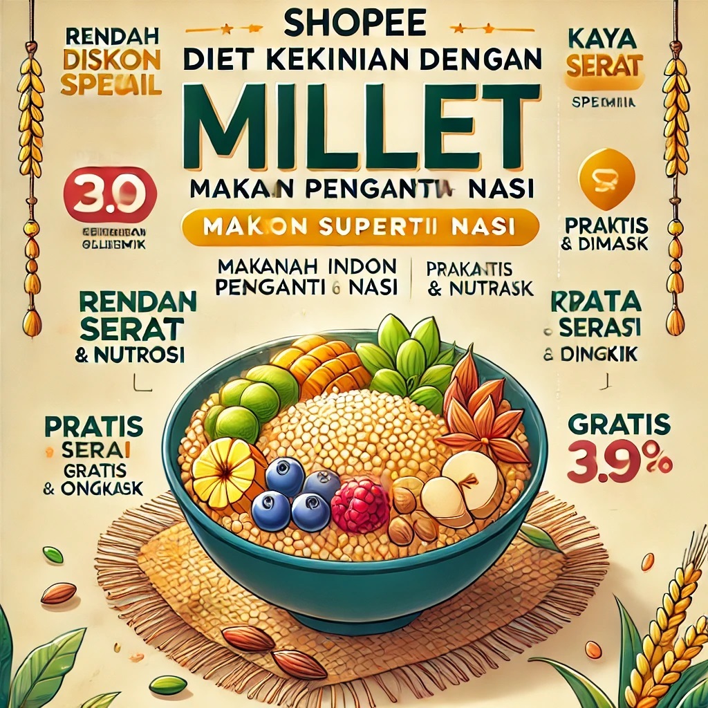 

BIJI MILLET KUPAS, BIJI JAWAK, SEKOI, JEWAWUT, JAWAWUT, PENGGANTI NASI YANG SEHAT Rendah Indeks Glikemik Tinggi Serat Diet Sehat Diabetes Jantung Stroke Gluten Free 1 Kg
