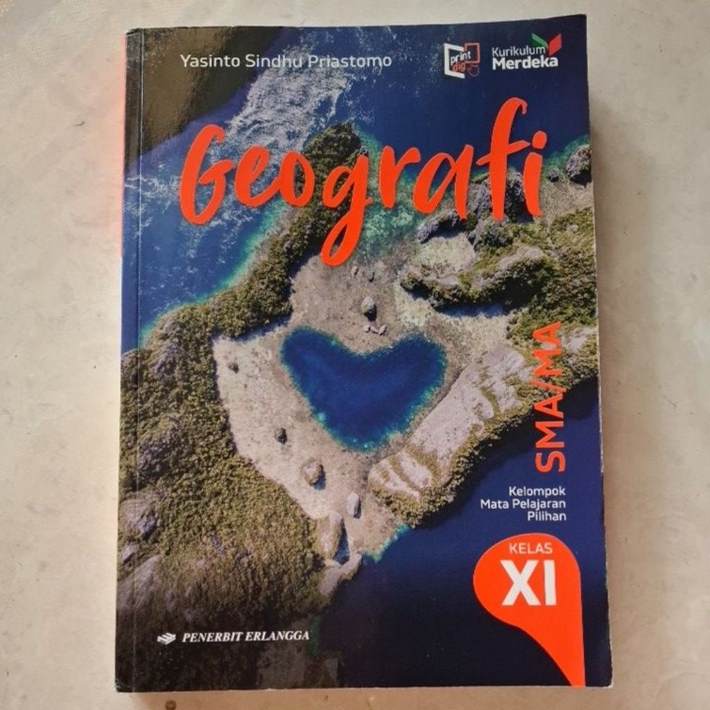 Buku Geografi Erlangga Yasinto Sindhu SMA XI Penabur kurikulum Merdeka