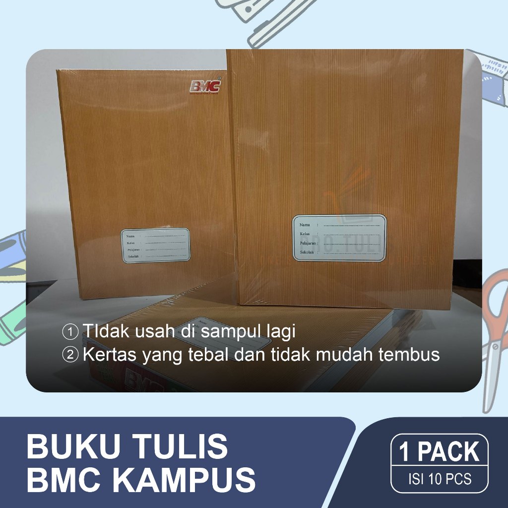 

[Whispers] (10 Pcs) Desain Terbaru!!! Buku Tulis BMC Kampus 36/50 Lembar / BUKU SEKOLAH (READY