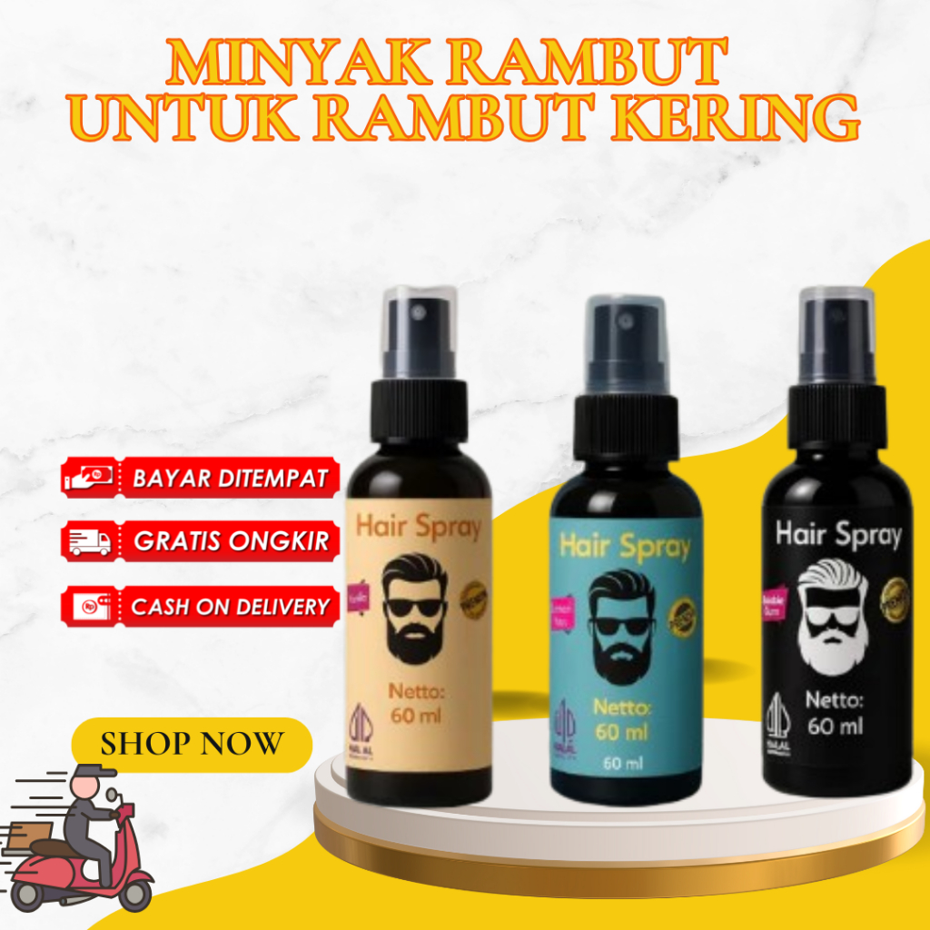 Minyak Rambut Pria Spray Hair Energy 50ml Wangi Sepanjang Hari