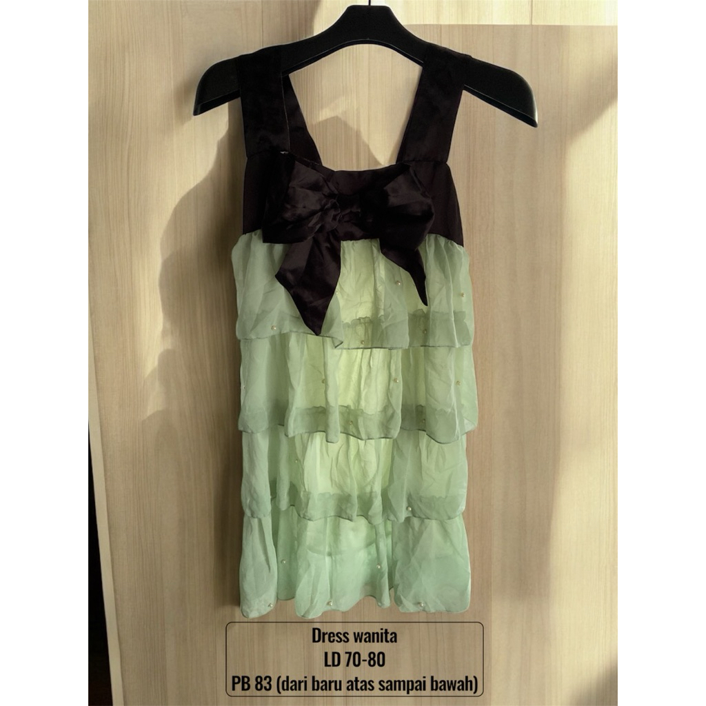 Preloved Dress wanita / Dress remaja / dress you can see / gaun pesta ruffle dress