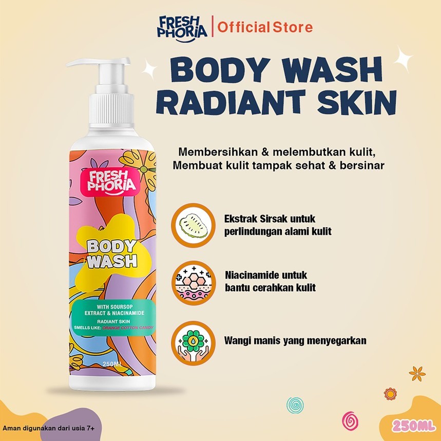 Freshphoria Body Wash Radiant Skin (Sabun Mandi Anak Mencerahkan Kulit)