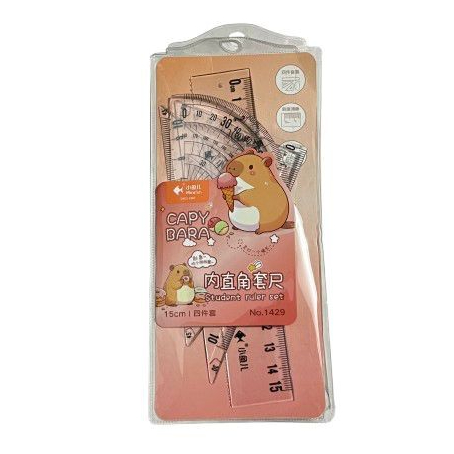 

RULER SET CAPYBARA 15CM BENING 1429 / PENGGARISAN UKURAN 15CM / GARISAN SET / PENGGARIS SEKOLAH / PENGGARIS CAPYBARA / GARISAN 15CM