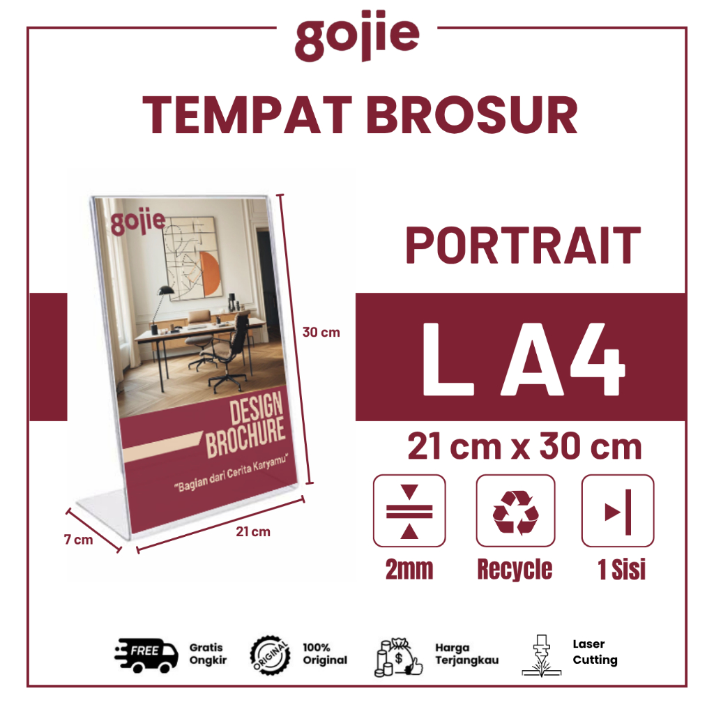 

TEMPAT BROSUR AKRILIK l TENT CARD AKRILIK L A4 PORTRAIT l MIN PEMBELIAN 2PCS