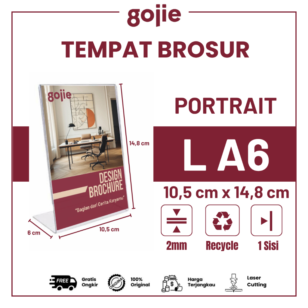 

TEMPAT BROSUR AKRILIK l TENT CARD AKRILIK L A6 PORTRAIT l MIN PEMBELIAN 2PCS