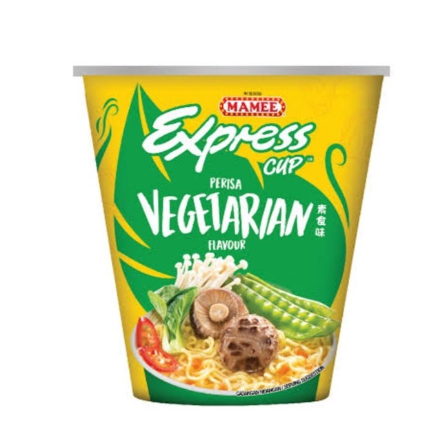

Mamee Express Cup Vegetarian Mie Instant Vegan Cup Noodle Popmie Vege