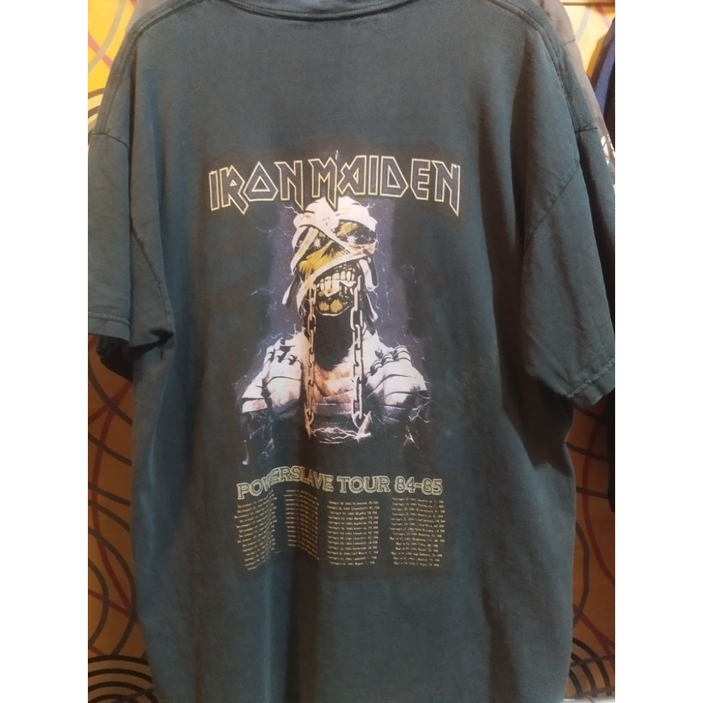 kaos band iron maiden tour 84-85 bootleg