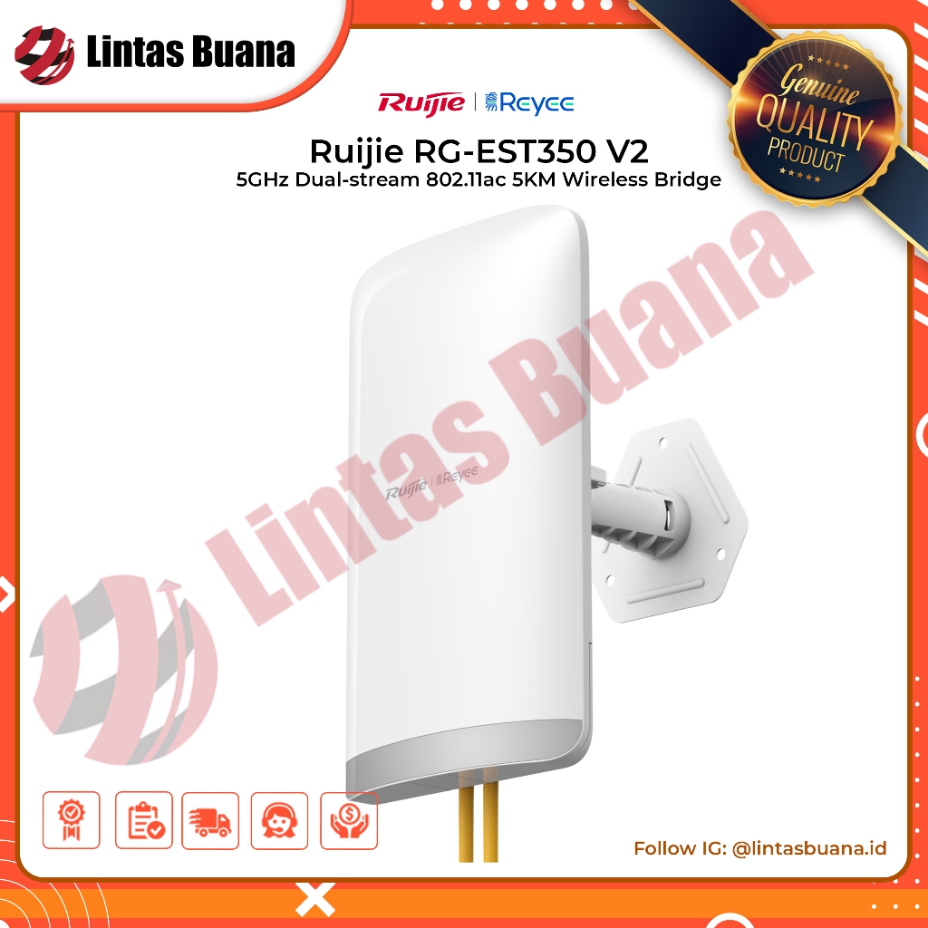 RG-EST350 V2 5GHz Dual-stream 802.11ac 5KM Reyee Wireless Bridge