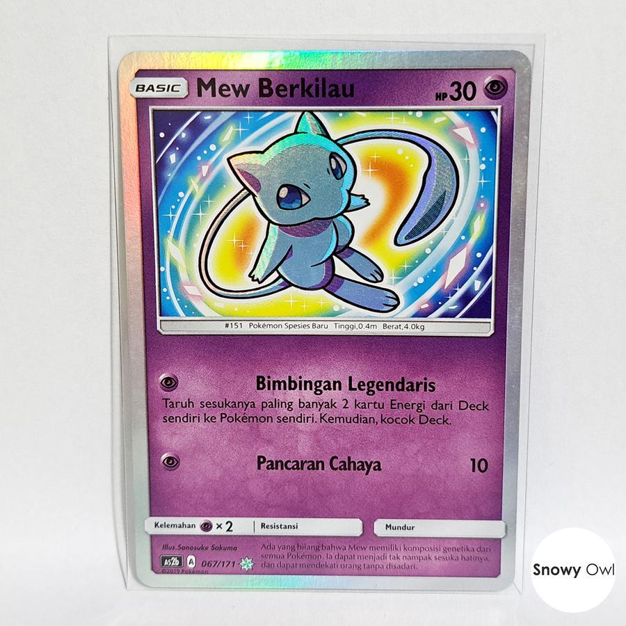 Mew Berkilau 067/171 AS2b Holo Foil Pokemon Indonesia TCG Card Original