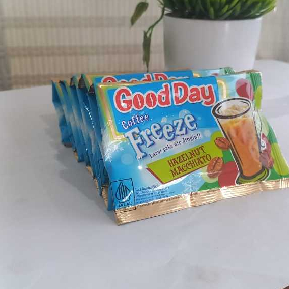 

Good Day Freeze Hazelnut Macchiato 10 Sachet Kopi Es Robusta Sensasi Unik Dengan Rasa Hazelnut Khas