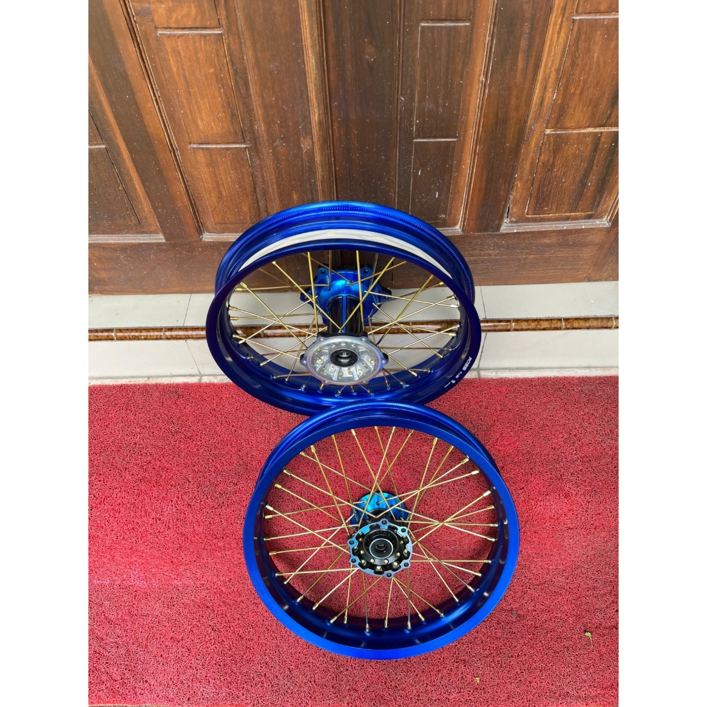 Paket Wheelset WR Ring 17 Ukur 250/300 dan 300/350 Velg set SUPERMOTO WR155 Tanpa Ban