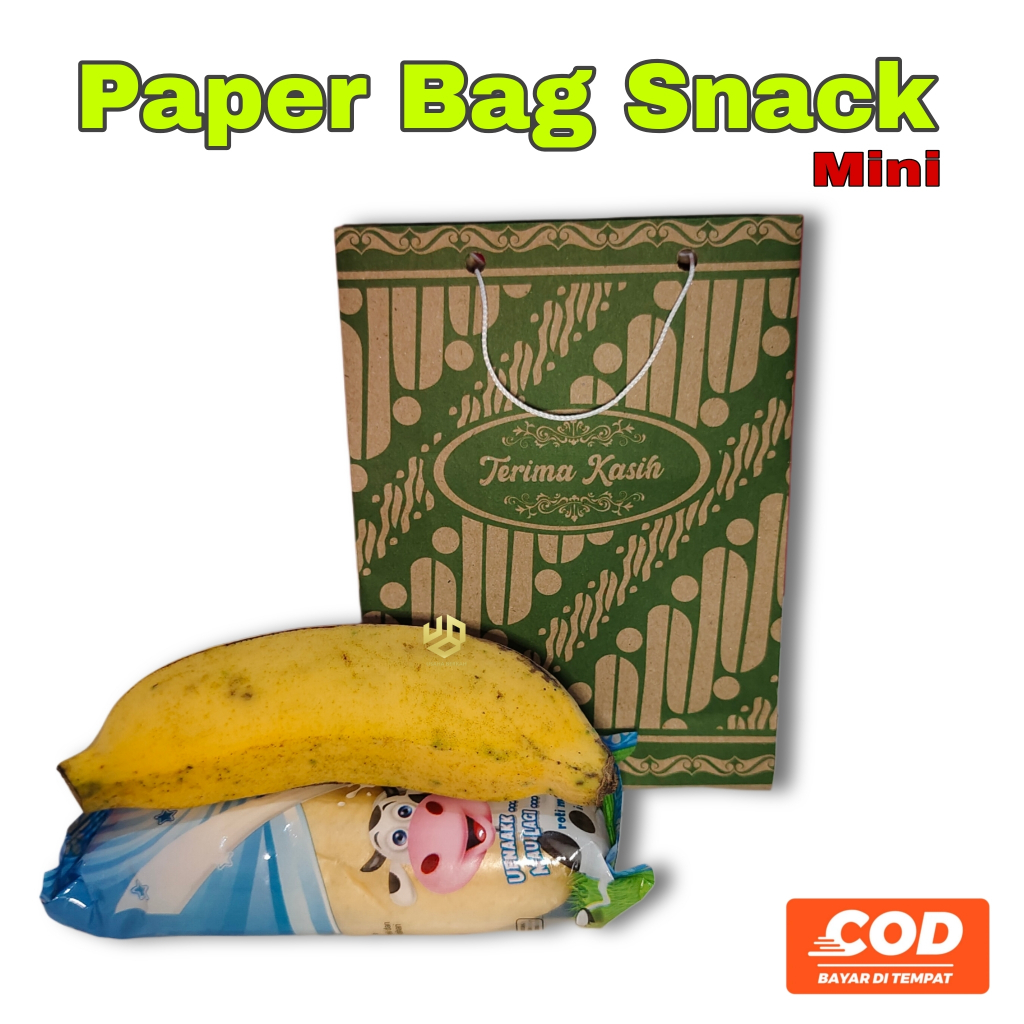 

(Isi 50pcs) Paper Bag/tas snack&souvenir motif batik 12x4.5x15.5