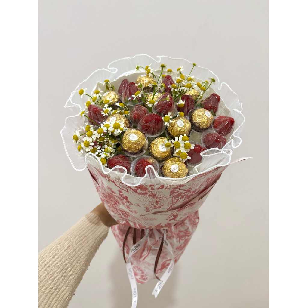 

Buket Coklat Ferrero Strawberry Stroberi | PENGIRIMAN INSTANT