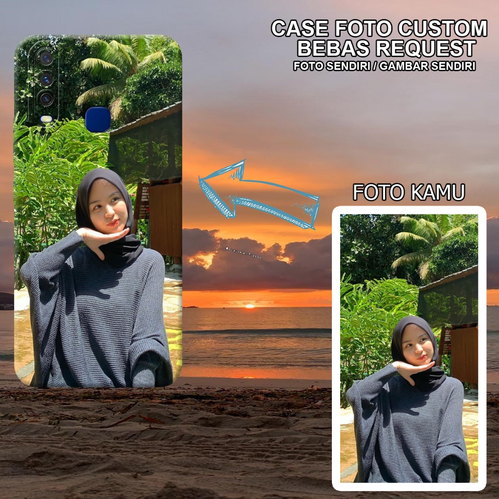 #JCM Case VIVO Y12 - Y15 - Y17 - Y3 - Y11S - Y11 2019 - Softcase Custom Request Foto & Nama For All 