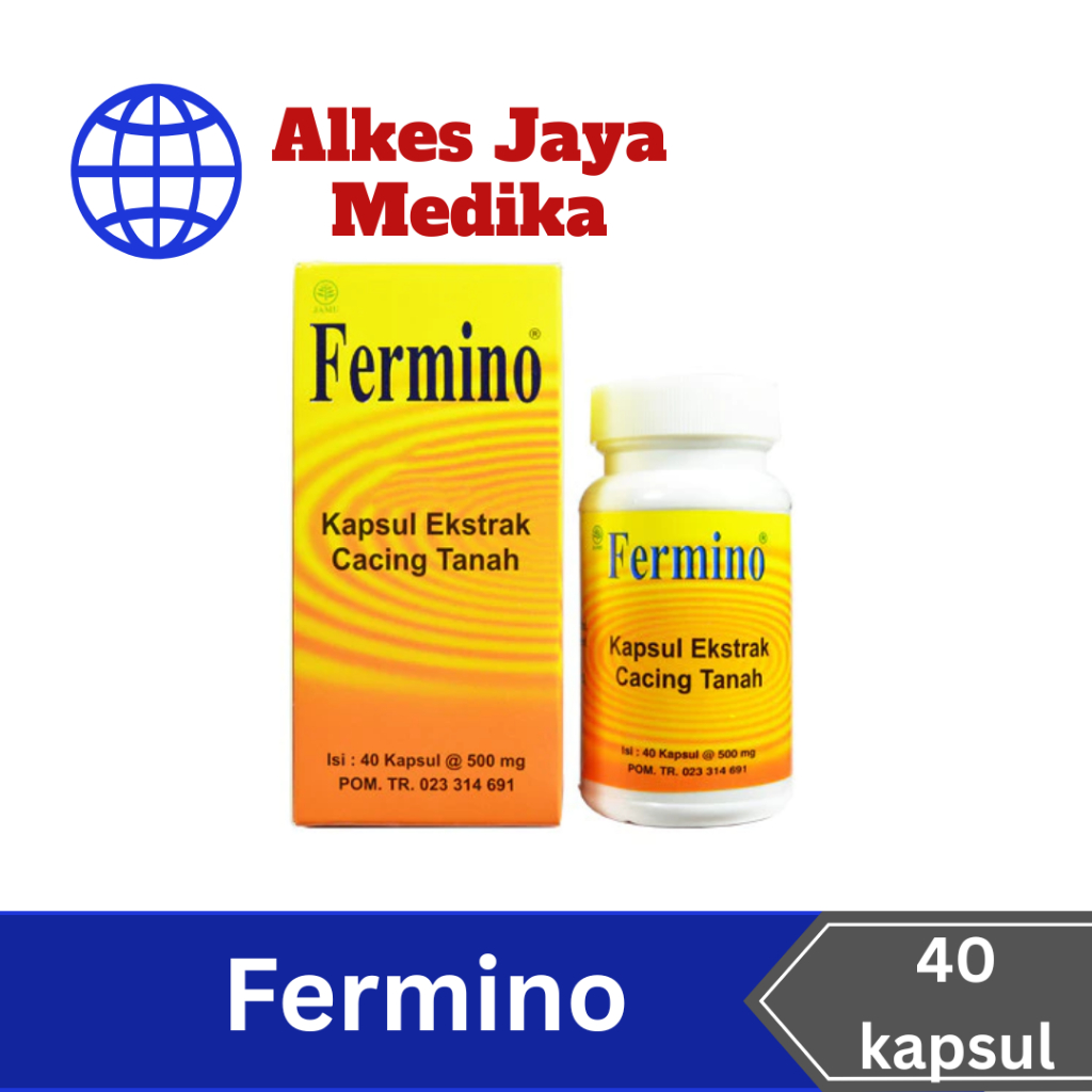 Fermino kapsul cacing tanah isi 40 - Kapsul Cacing Tanah