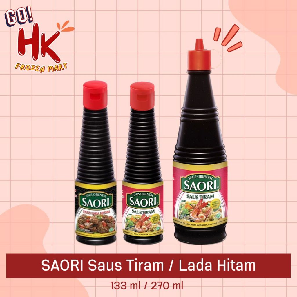 

Saori Saus Tiram / Lada Hitam 133ml & 270ml | oyster sauce oriental mushroom botol HK Frozen Mart