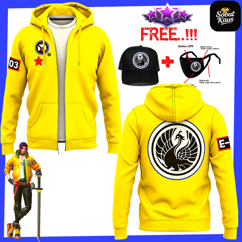 Jaket Hoodie Ling Starlight Street Punk Mobile Legends Zipper