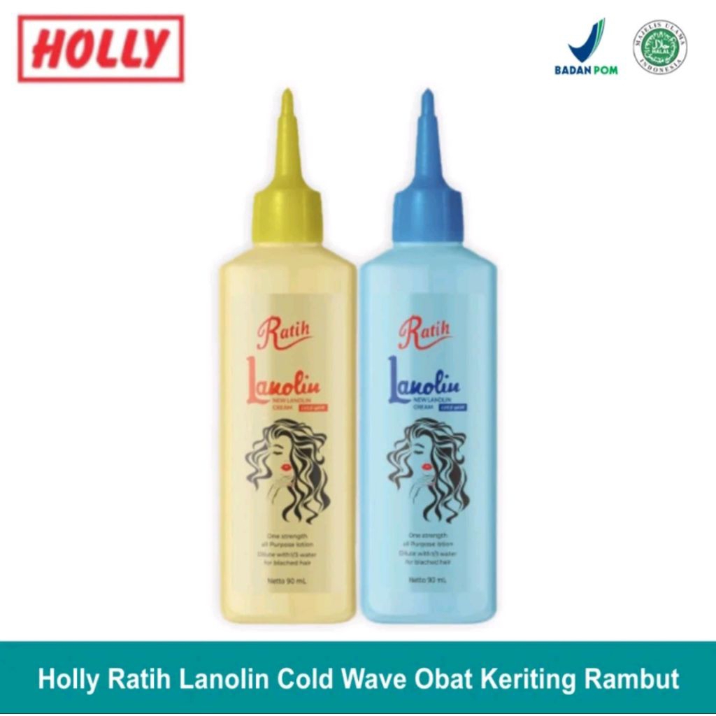 Holly Ratih Lanolin Cold Wave Obat Keriting Rambut 90ml