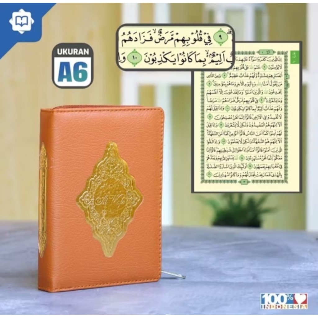 Alquran murah -Alquran kecil Al Wafa Resleting Nisfu A6 - Alquran hafalan