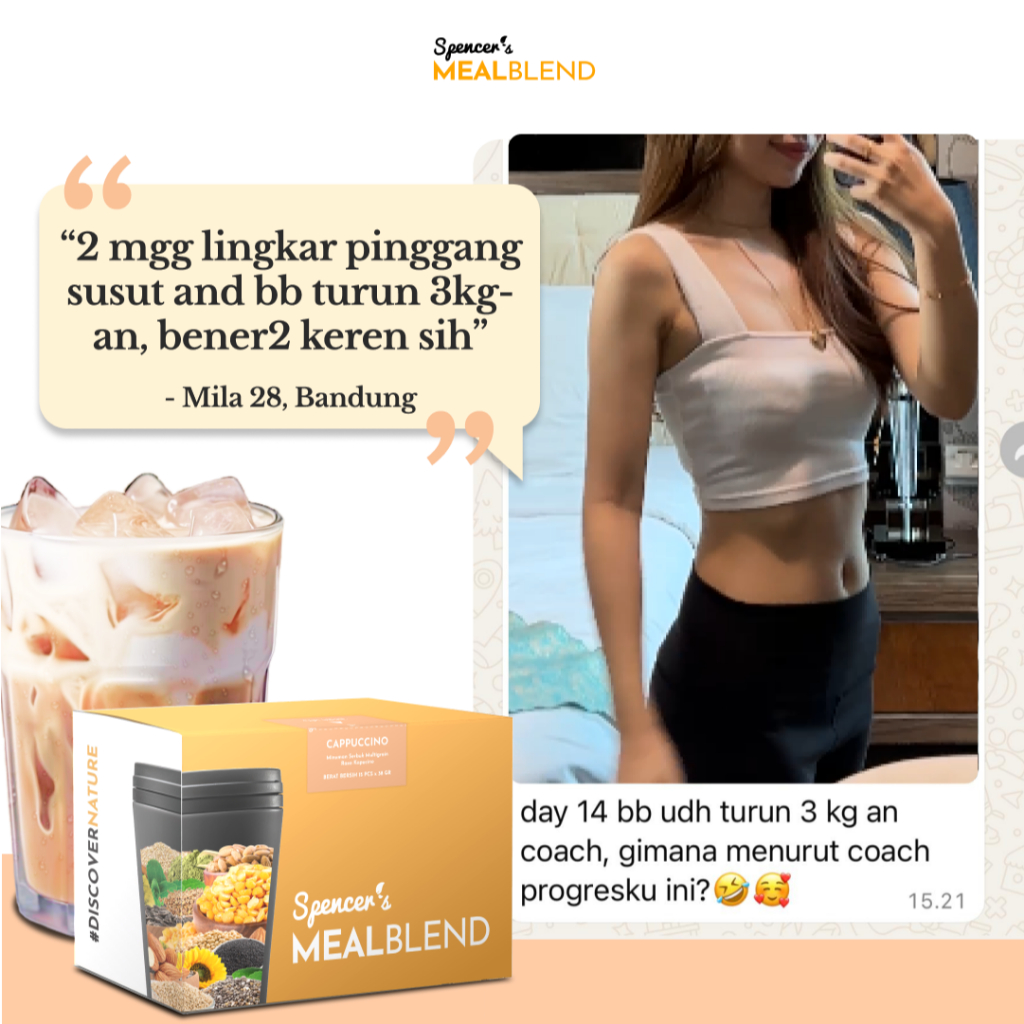 

Spencer's MealBlend - Makanan Pengganti Tinggi Serat Defisit Kalori Alami Langsing