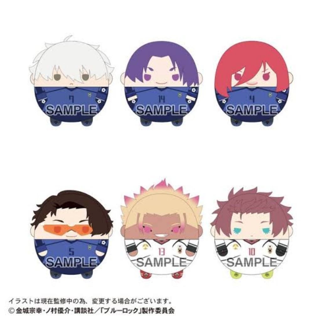 [READY STOCK] Blue Lock Fuwakororin 5 Nagi, Reo, Sae, Chigiri, Kenyu, Shidou