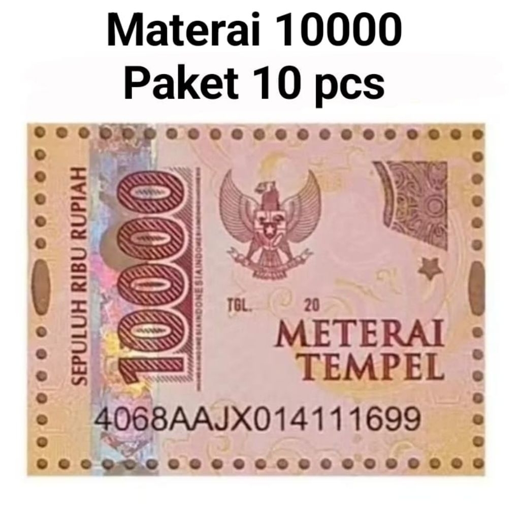 

Materai 10000 Paket 10 pcs