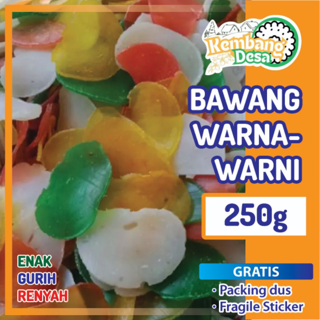 

[ 250g ] KRUPUK BAWANG WARNA WARNI SEBLAK DAN CAMILAN