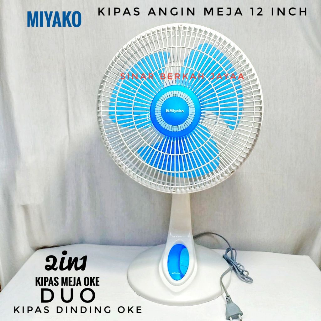 MIYAKO Kipas Angin Meja 12 inch 2in1 kad1227pL Kipas Angin Duduk Miyako 12 inch
