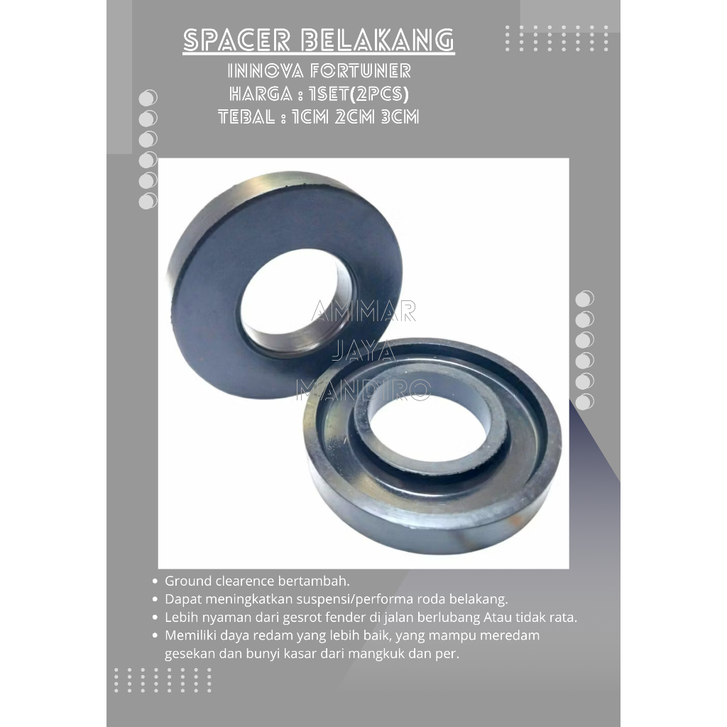 karet tatakan per keong belakang innova fortuner 1set 2biji