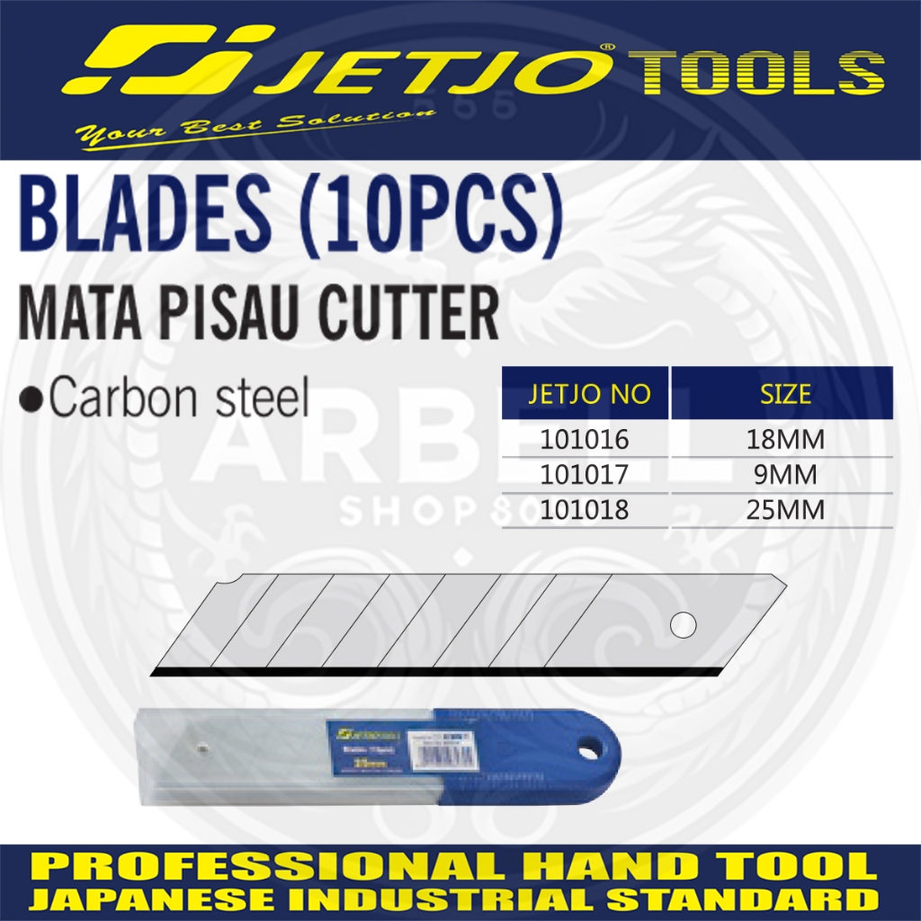 

ISI PISAU CUTTER MATA PISAU CUTTER CATER 1 PACK ISI 10 PCS BAHAN CARBON STEEL ORIGINAL PRODUK JETJO TOOLS