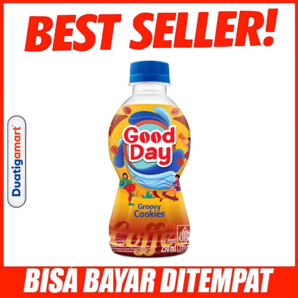 

Good Day Goodday Minuman Kopi Coffee Susu Botol Groovy Cookies 250ml