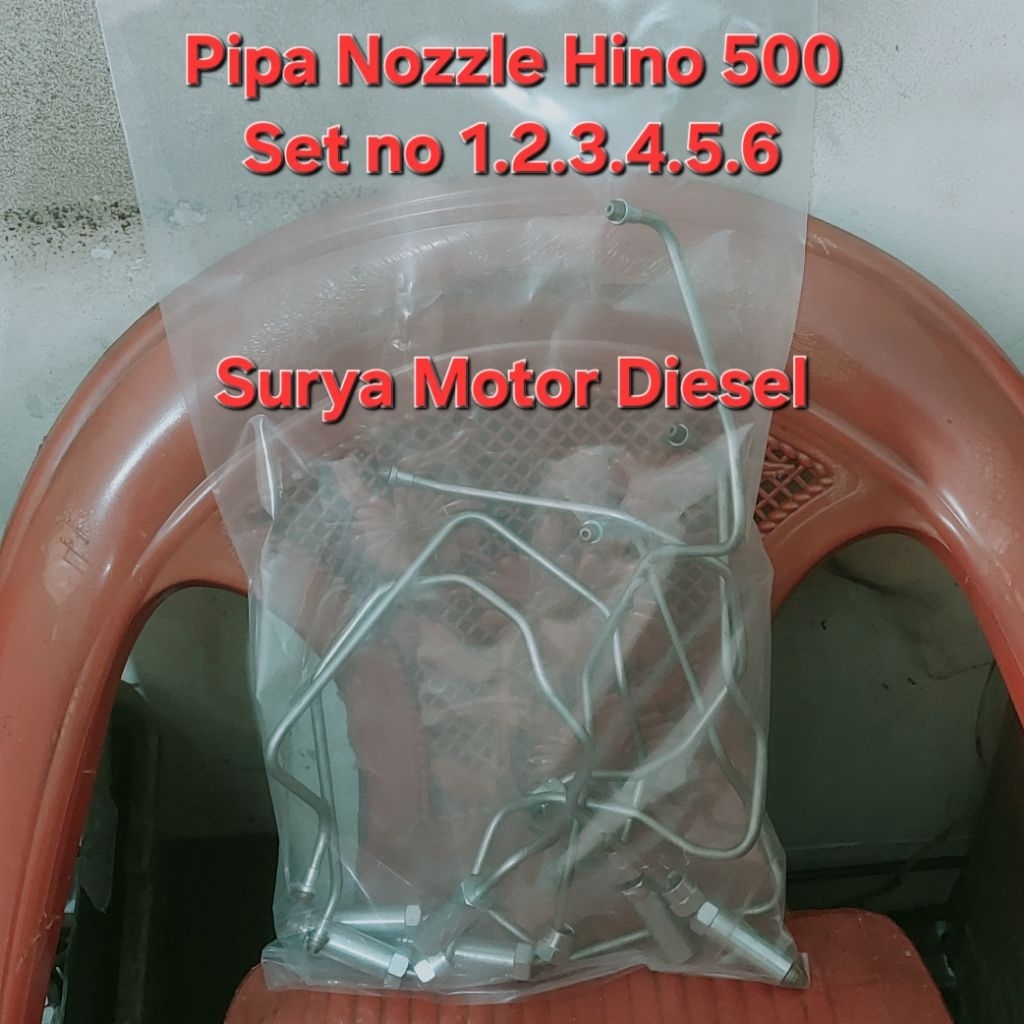 PIPA NOZZLE HINO 500 JO8E SET NO 1.2.3.4.5.6 PIPA BOSPOM HINO 500
