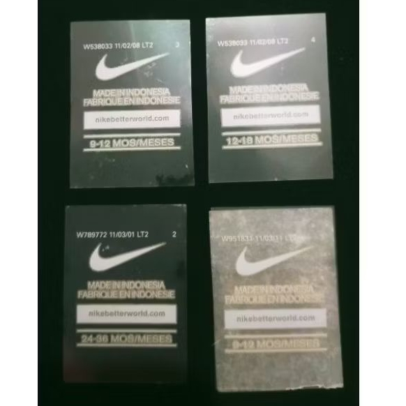 

label merek setrika/gosok label (main size) tag nike anak