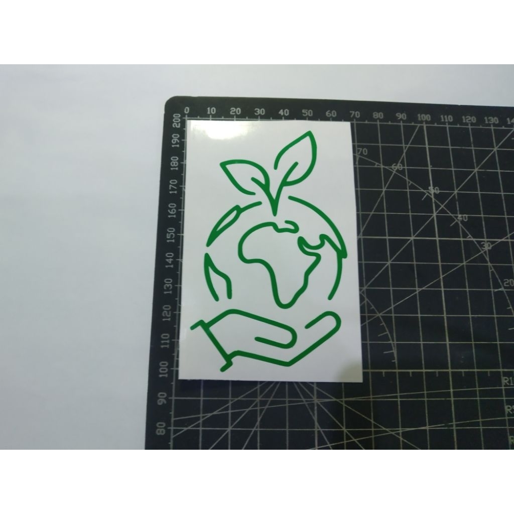 

stiker cutting go green