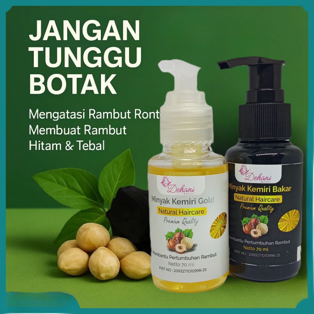 Minyak kemiri penumbuh rambut rontok