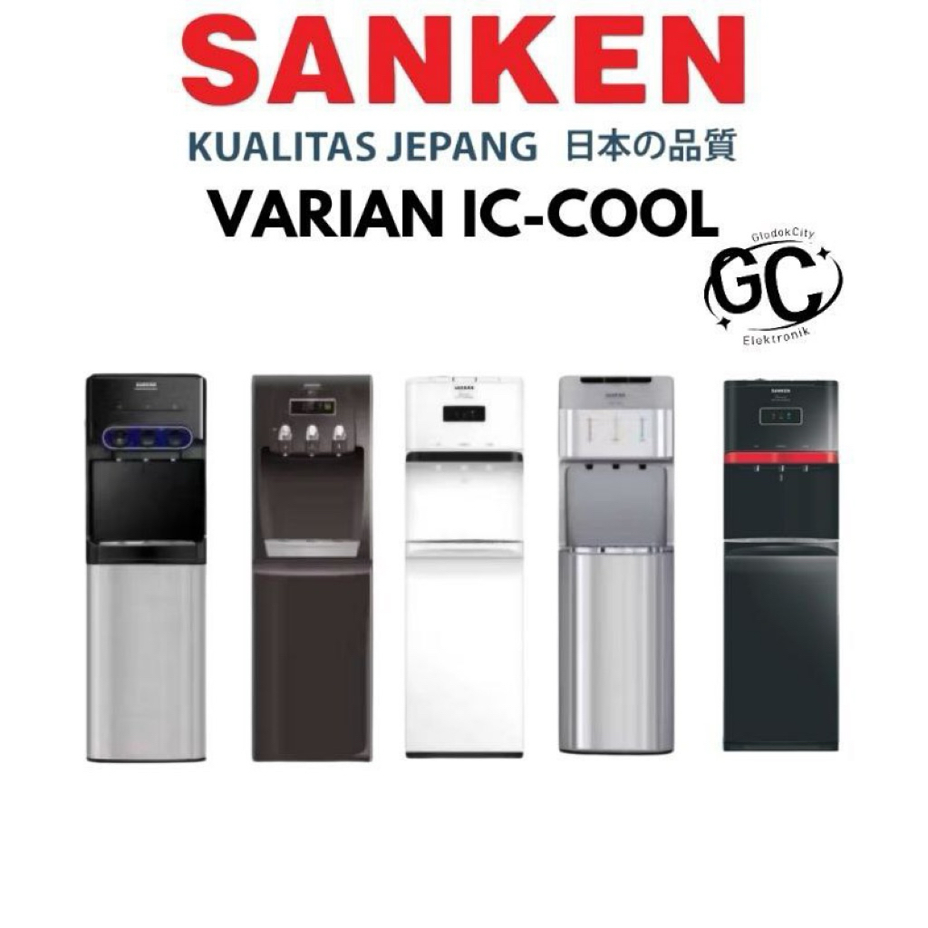 Sanken HWD-C535IC, C520IC, C555IC, C528IC, 553IC  Water Dispenser Galon Bawah , 3 Kran Hot Cool Fres