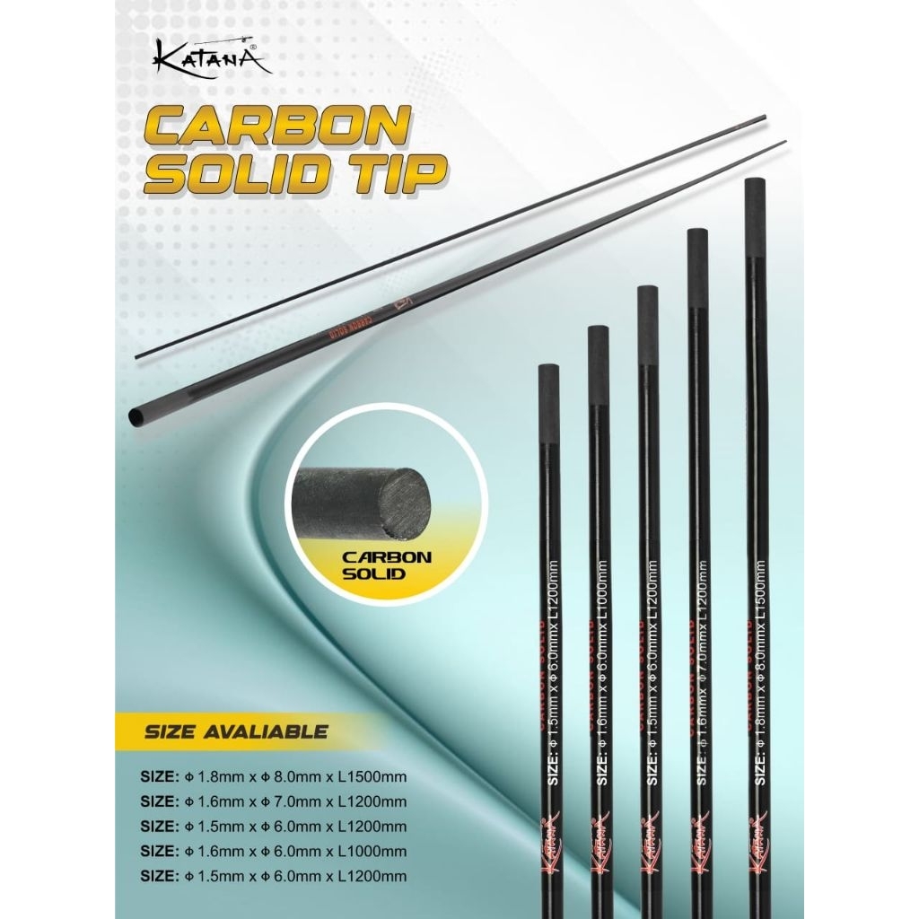 Bahan joran carbon solid katana