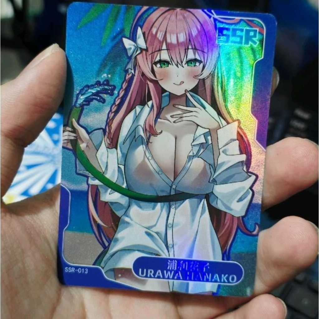 Urawa Hanako Kartu CCG Goddess Senpai Haven SSR Waifu Holo Card - Blue Archive (SSR-013)