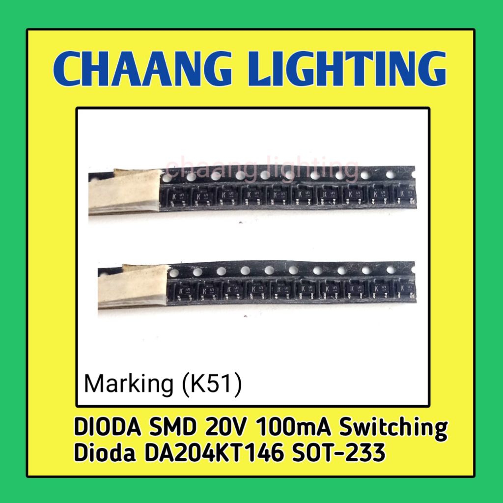 Dioda DA204KT146 20V 100mA SMD Dioda 20V 100mA Switching Dioda SOT-233 Marking(K51)