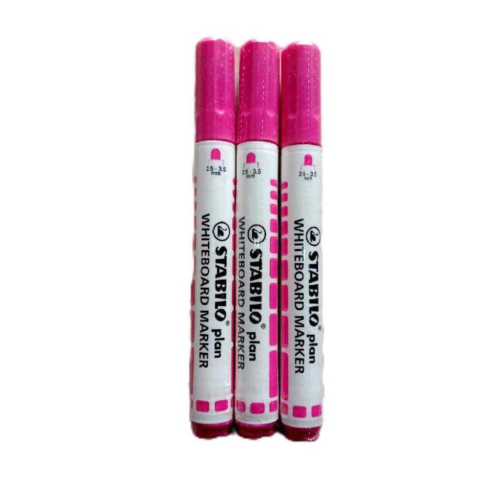 

stabilo 6 buah spidol whiteboard merek stabilo plan warna pink per 6 pcs - enc.sup
